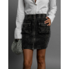 Čierna washed mini sukne TENZING s vreckami