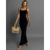 Čierne dlhé tvarujúce večerné šaty COMNORY