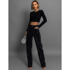 102498 cerne luxusni trpytive wide leg dziny tyron s kaminky