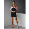 Čierne mini šaty ANABELL s mašľou