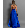 Kráľovsky modré dlhé saténové šaty HAMBUR