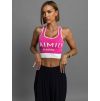 Růžový stylový crop top CALESTEN (Veľkosť ONESIZE)