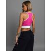 Růžový stylový crop top CALESTEN (Veľkosť ONESIZE)