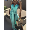 Zelené dlhé elegantné šaty DIMIS