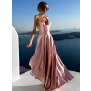 Ružové elegantné šaty KRISTAL s prikrývkou