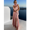 Ružové elegantné šaty KRISTAL s prikrývkou
