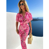 Ružové elegantné šaty SQUARD s leopardím vzorom