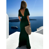 103725 smaragdove dlouhe saty invance s vystrihem do v