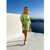 Svetlo zelené oversize elegantné zaväzovacie šaty GRANDIE