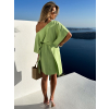 Svetlo zelené oversize elegantné zaväzovacie šaty GRANDIE