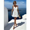 Biele áčkové letné šaty KORNELIT