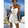 104295 1 bile lnene kratke saty kylian na zip