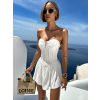 104295 2 bile lnene kratke saty kylian na zip
