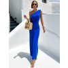 Kráľovsky modré asymetrické elegantné šaty DIETER