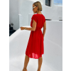 Červené elegantné šaty EDVIN s výstrihom