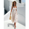 Krémové letné vzdušné šaty KORZIT s kvetinovým vzorom