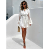 Bílé elegantní oversize boho krátké šaty NANDON (Veľkosť ONESIZE)