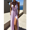 Svetlo fialové dlhé variabilné viazacie šaty KATIE