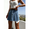 Modré džínsová skladaná sukňa JAYDEN s kraťasmi