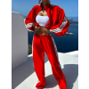 Červená tepláková oversized souprava ISTVAN (Veľkosť ONESIZE)
