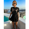 Čierna krátka volániková sukňa JUAN