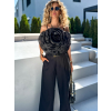 Čierny nohavicový kostým s topom JORIK
