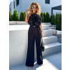 Čierny nohavicový kostým s topom JORIK