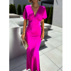 105699 2 fuchsiove dlouhe elegantni saty invance s vystrihem do v