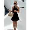 Čierne krátke basic áčkové šaty RAHAZETI