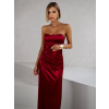 Bordo spoločenské dlhé šaty KARLOT s korzetom