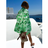 Zelený kraťasový kvetinový kostým VILJA so sakom