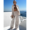 Béžový mušelínový nohavicový komplet THEIA