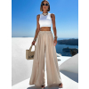 Krémové široké extra wide leg kalhoty VATIKA (Veľkosť ONESIZE)