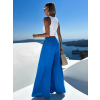 Modré široké extra wide leg nohavice VATIKA
