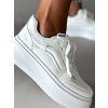 Biele tenisky GLASH s vysokou platformou