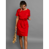 Červené šaty DOMINIQUE s vreckami