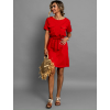 Červené šaty DOMINIQUE s vreckami