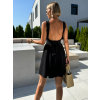 Čierne vypasované áčkové krátke šaty ULJANA