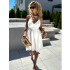Biele elegantné vzdušné šaty BAKERIN na zaväzovanie