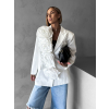 Biele oversize sako PREDRAG s odopínacou aplikáciou