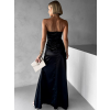 Čierne dlhé korzetové spoločenské šaty ALITAN