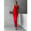 Červené elegantné šaty RHIANY s odhaleným chrbtom
