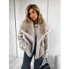 Béžový krátky faux fur kožušinový kabátik NIKALO