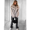 Béžový krátky faux fur kožušinový kabátik NIKALO