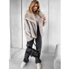 Béžový krátky faux fur kožušinový kabátik NIKALO
