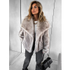 Béžový krátky faux fur kožušinový kabátik NIKALO