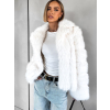 Biely krátky faux fur kožušinový kabátik NOMIR