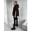 Černá stylová oversize vesta NEIRY (Veľkosť ONESIZE)