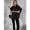 Černá stylová oversize vesta NEIRY (Veľkosť ONESIZE)