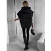Černá stylová oversize vesta NEIRY (Veľkosť ONESIZE)